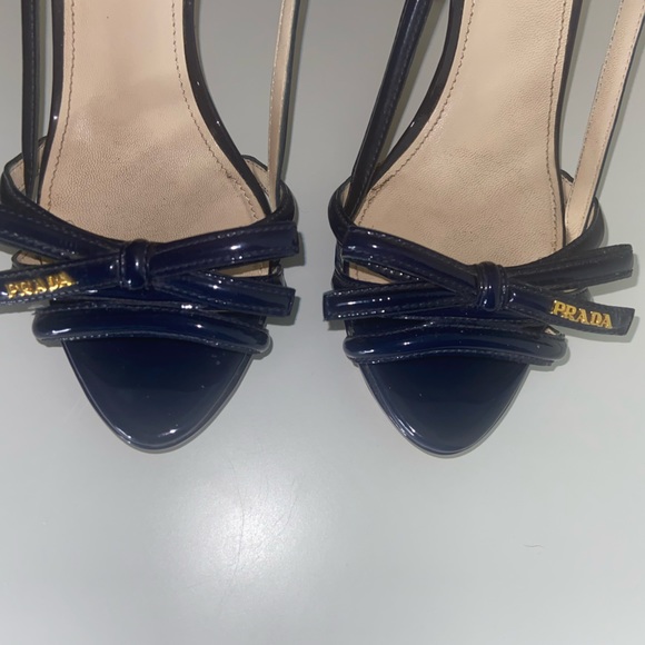 Authentic Prada Navy Blue Heels - Picture 5 of 13